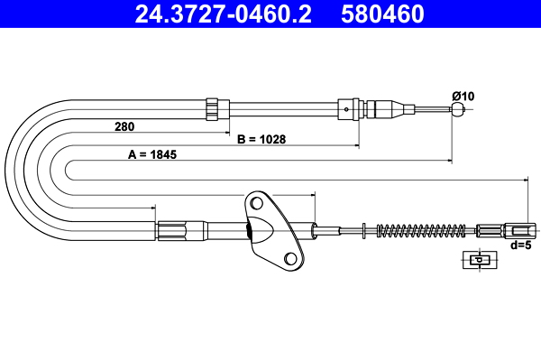 Handremkabel ATE 24.3727-0460.2