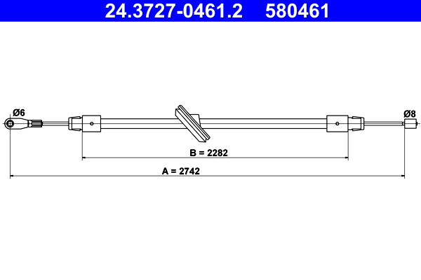 Handremkabel ATE 24.3727-0461.2