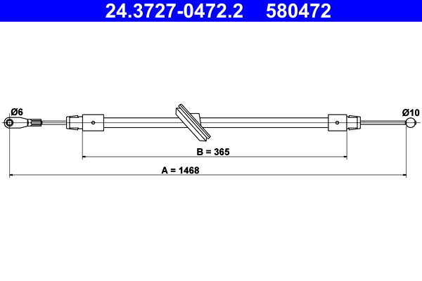 Handremkabel ATE 24.3727-0472.2