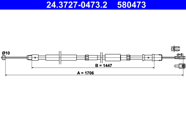 Handremkabel ATE 24.3727-0473.2