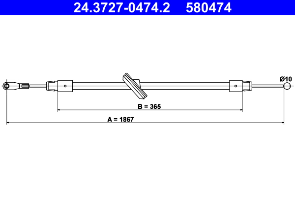 Handremkabel ATE 24.3727-0474.2