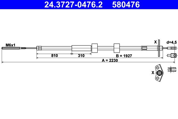 Handremkabel ATE 24.3727-0476.2