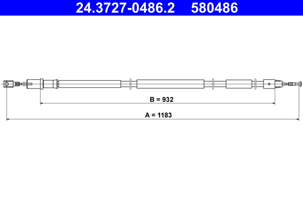 Handremkabel ATE 24.3727-0486.2