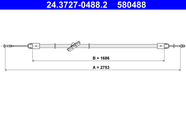 Handremkabel ATE 24.3727-0488.2