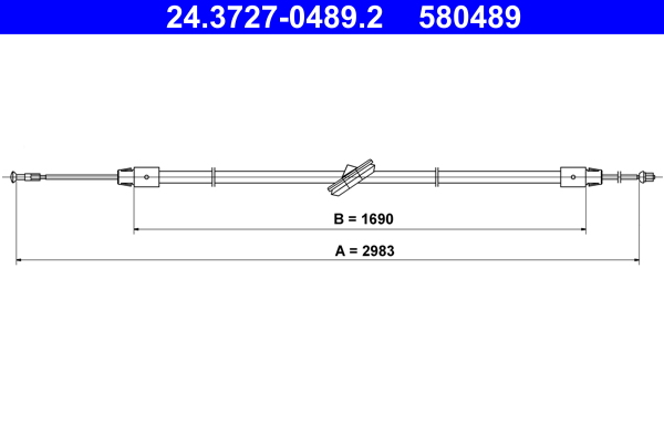 Handremkabel ATE 24.3727-0489.2