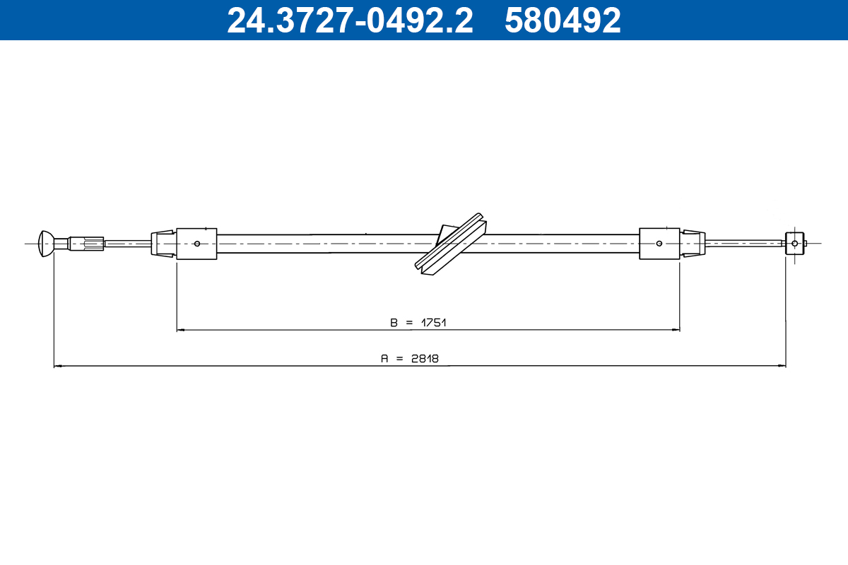 Handremkabel ATE 24.3727-0492.2