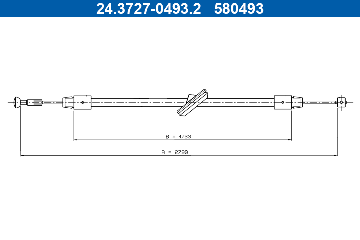 Handremkabel ATE 24.3727-0493.2