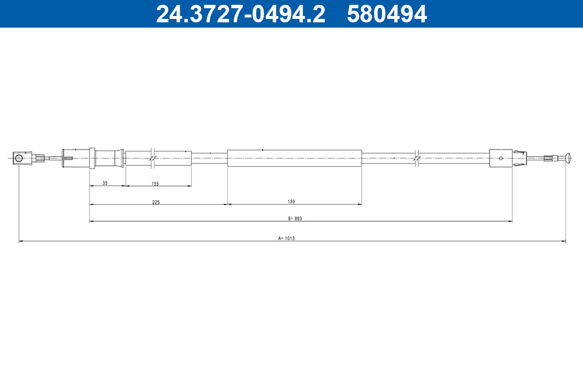 Handremkabel ATE 24.3727-0494.2