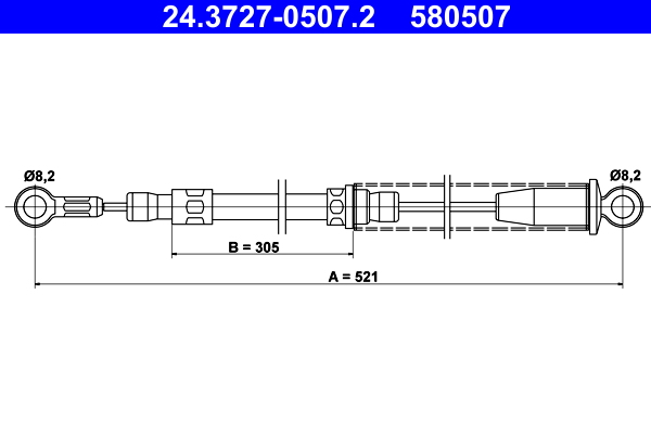 Handremkabel ATE 24.3727-0507.2