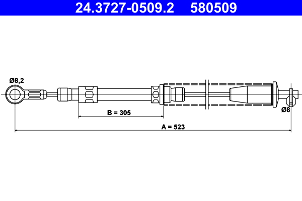 Handremkabel ATE 24.3727-0509.2