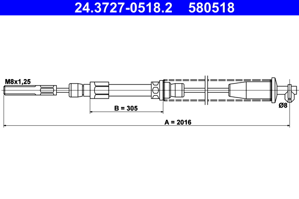 Handremkabel ATE 24.3727-0518.2