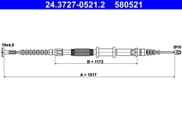 Handremkabel ATE 24.3727-0521.2