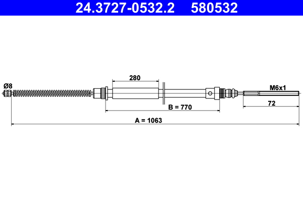 Handremkabel ATE 24.3727-0532.2