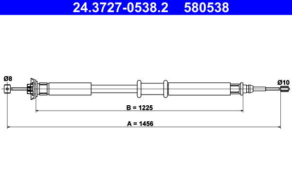 Handremkabel ATE 24.3727-0538.2