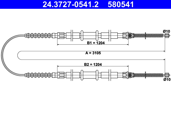 Handremkabel ATE 24.3727-0541.2