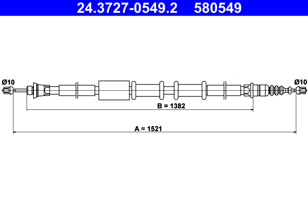 Handremkabel ATE 24.3727-0549.2