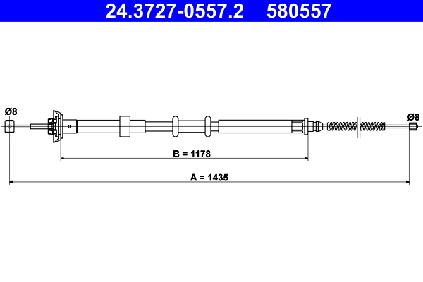 Handremkabel ATE 24.3727-0557.2