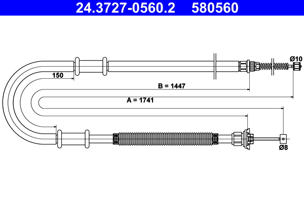 Handremkabel ATE 24.3727-0560.2