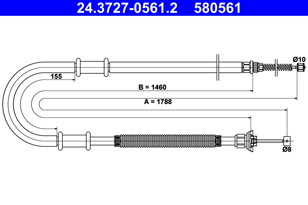 Handremkabel ATE 24.3727-0561.2