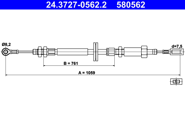 Handremkabel ATE 24.3727-0562.2