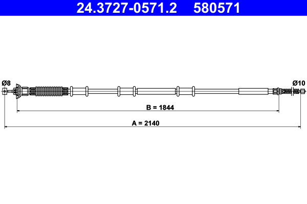 Handremkabel ATE 24.3727-0571.2