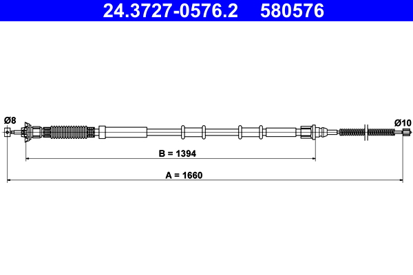 Handremkabel ATE 24.3727-0576.2