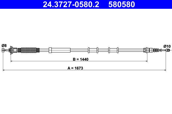 Handremkabel ATE 24.3727-0580.2