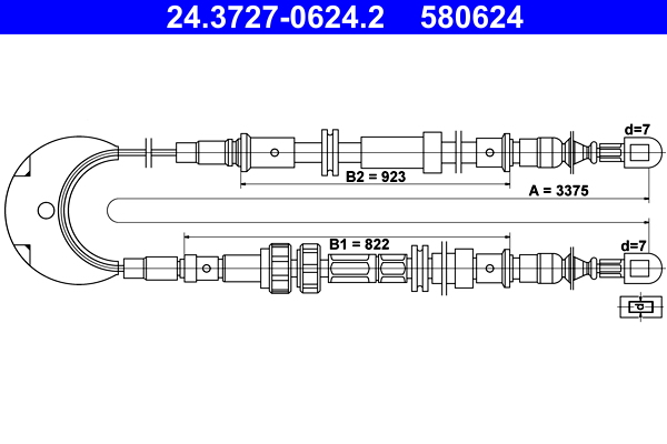 Handremkabel ATE 24.3727-0624.2