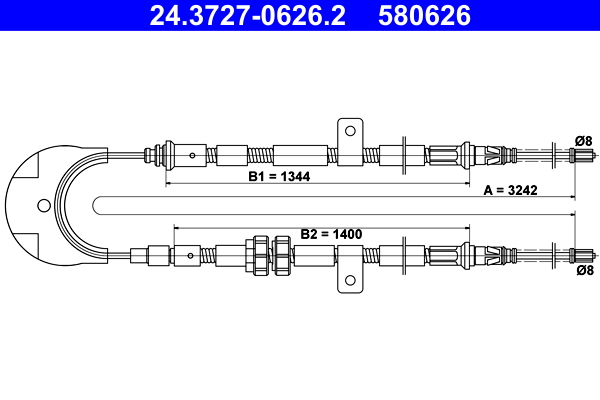 Handremkabel ATE 24.3727-0626.2