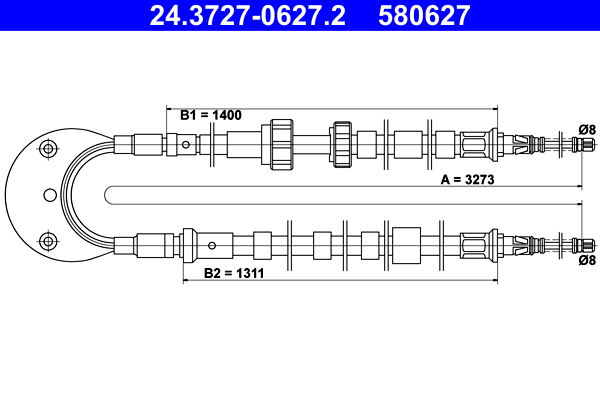 Handremkabel ATE 24.3727-0627.2