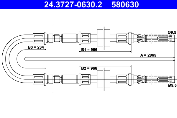 Handremkabel ATE 24.3727-0630.2