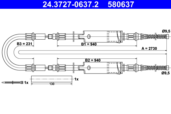 Handremkabel ATE 24.3727-0637.2