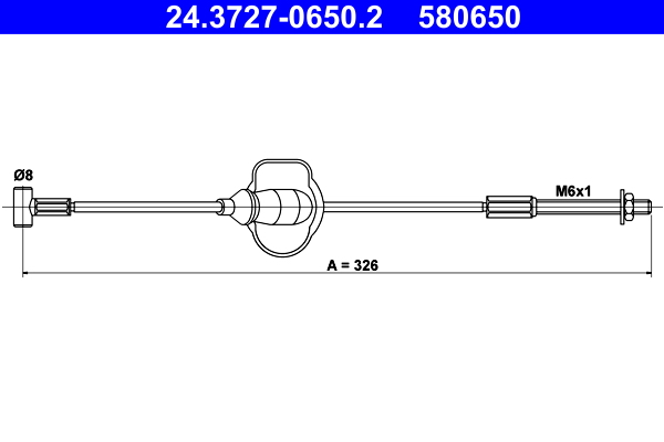 Handremkabel ATE 24.3727-0650.2