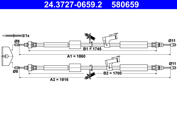 Handremkabel ATE 24.3727-0659.2