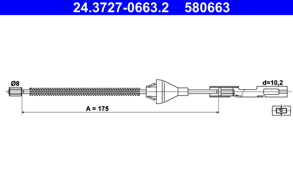 Handremkabel ATE 24.3727-0663.2