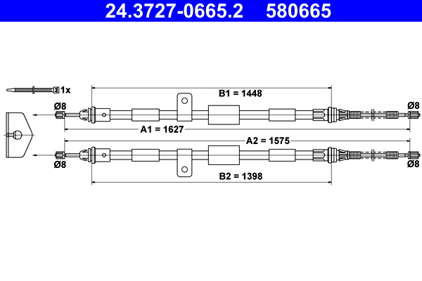 Handremkabel ATE 24.3727-0665.2