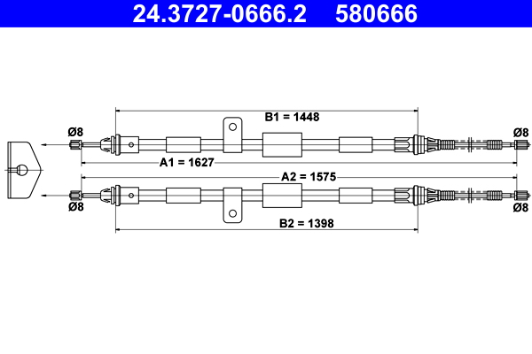 Handremkabel ATE 24.3727-0666.2