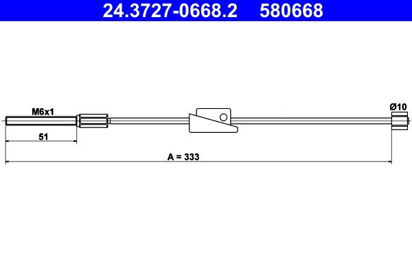 Handremkabel ATE 24.3727-0668.2