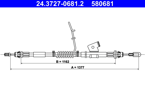 Handremkabel ATE 24.3727-0681.2