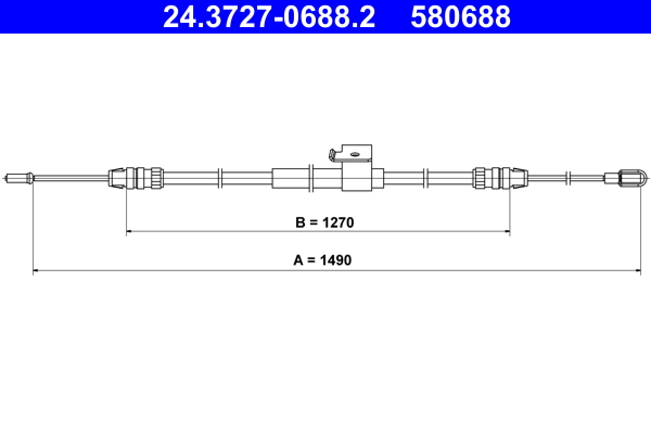 Handremkabel ATE 24.3727-0688.2