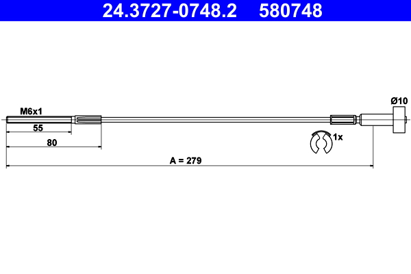 Handremkabel ATE 24.3727-0748.2