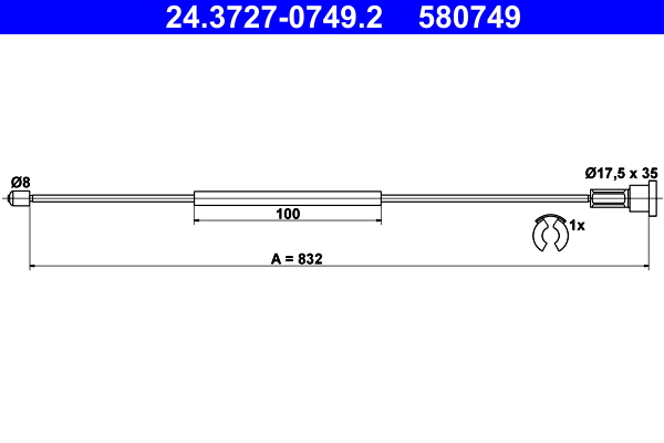 Handremkabel ATE 24.3727-0749.2