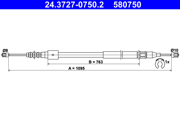 Handremkabel ATE 24.3727-0750.2