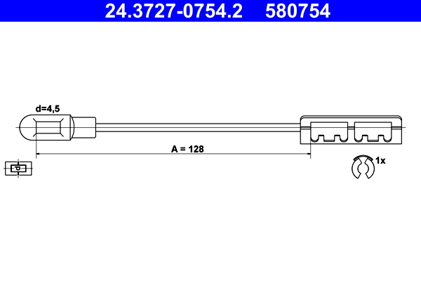 Handremkabel ATE 24.3727-0754.2