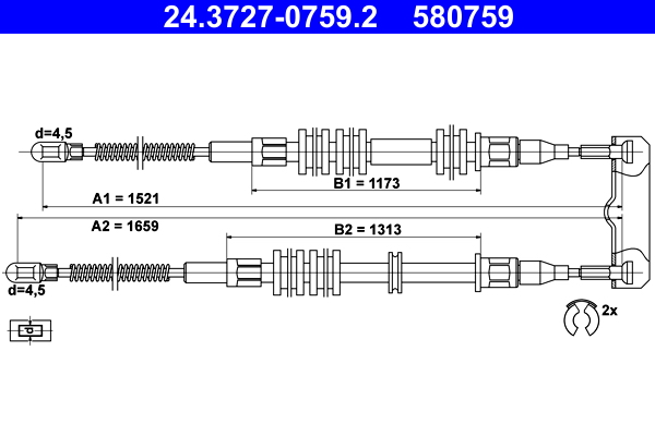 Handremkabel ATE 24.3727-0759.2