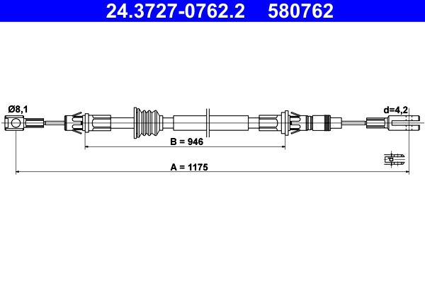 Handremkabel ATE 24.3727-0762.2