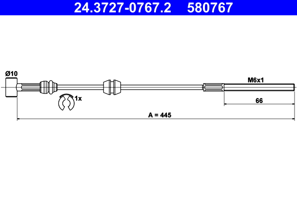 Handremkabel ATE 24.3727-0767.2