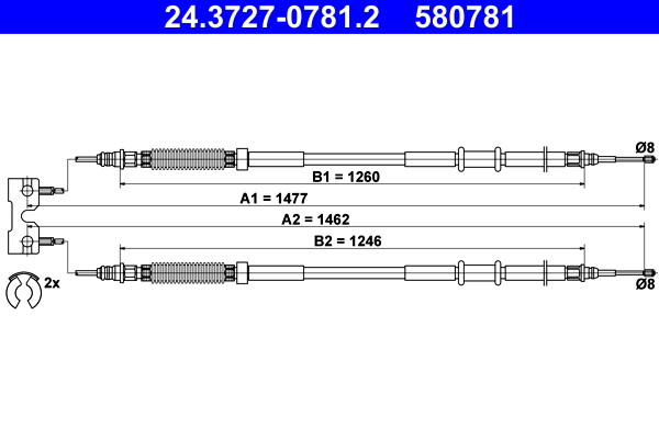 Handremkabel ATE 24.3727-0781.2