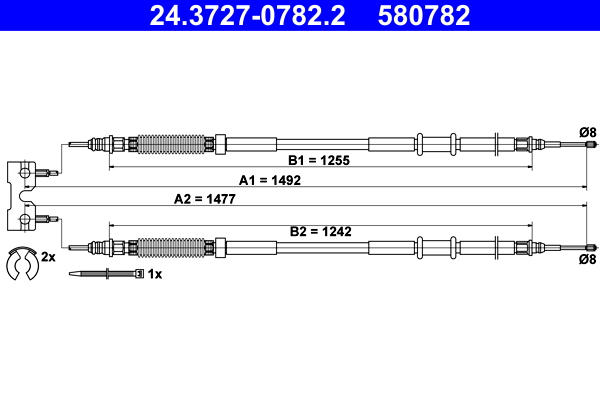 Handremkabel ATE 24.3727-0782.2