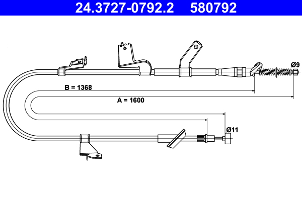 Handremkabel ATE 24.3727-0792.2